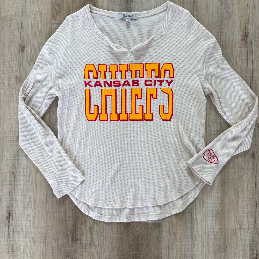 Junk Food Clothing Cream Waffle Knit Top